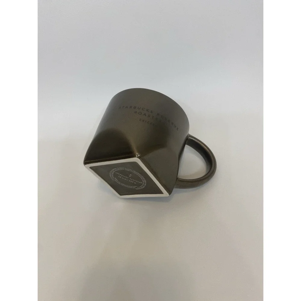 Starbucks RESERVE ROASTERY CHICAGO Bronze Brown Mug 12 oz 2019 Bevel